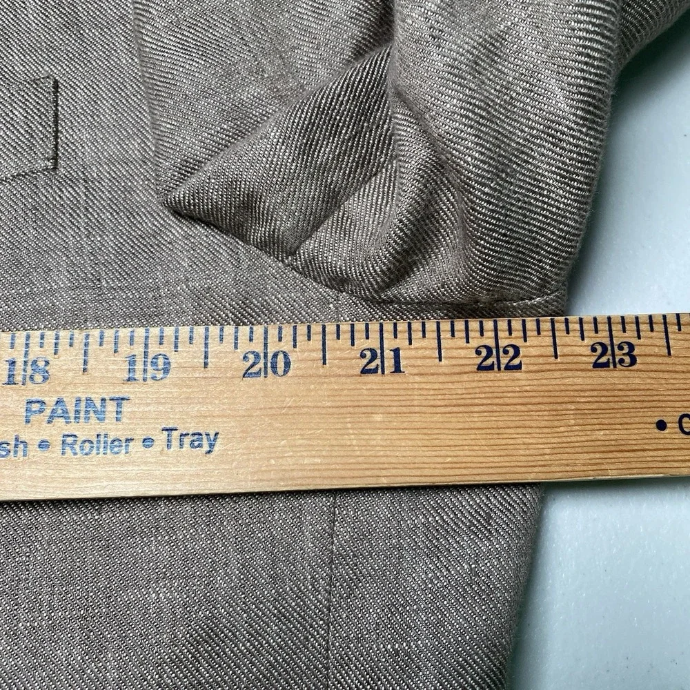 Joe Joseph Abboud Blazer 42XL Linen 2B2V Slim Fit Peak Lapel Brown Taupe